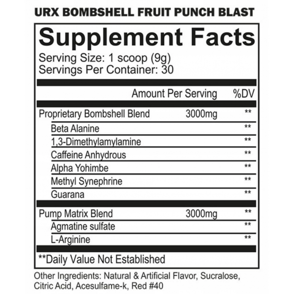 Product composition URX Bombshell 270g Watermelon