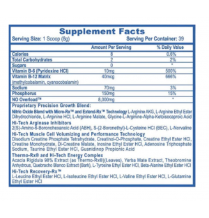 Skład produktu Hi-Tech Pharma Preworkout N.O Overload 310g