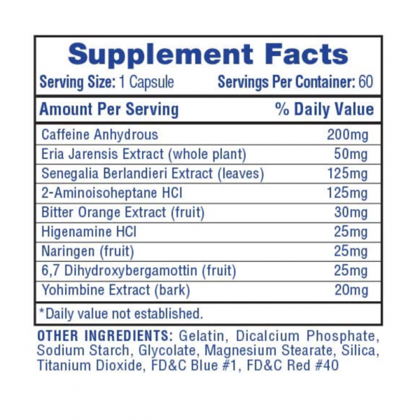 Product composition Hi-Tech Pharma REDUX 60 caps.