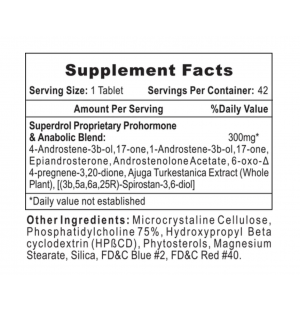 Product composition Hi-Tech Pharma Superdrol 42 caps.