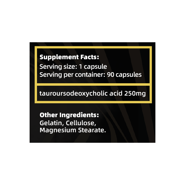 Zusammensetzung des Ergänzungsmittels 250 mg Tauroursodeoxycholsäure.