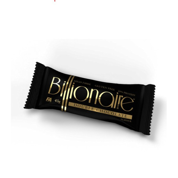 BILLIONAIRE BAR. Proteinowy baton z z podwójną czekoladą. Zawiera substancje słodzące.