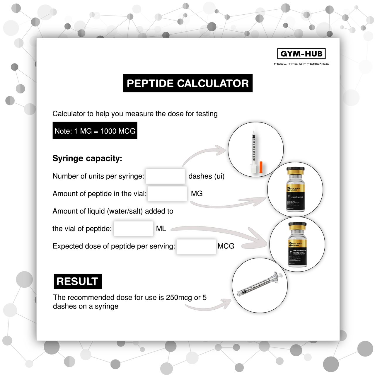 Peptide Calculator - Gymhub.pro